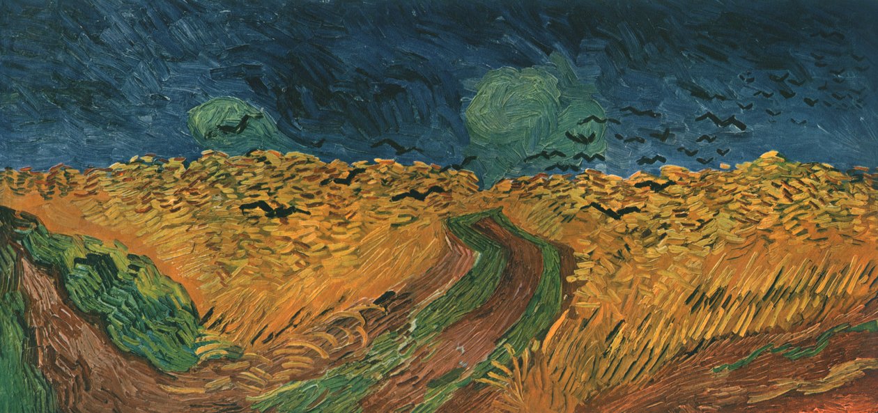 Búzamező varjakkal, 1890. július, 1947. alkotó: Vincent van Gogh