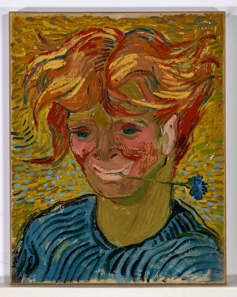 Fiatal férfi búzavirággal alkotó: Vincent van Gogh