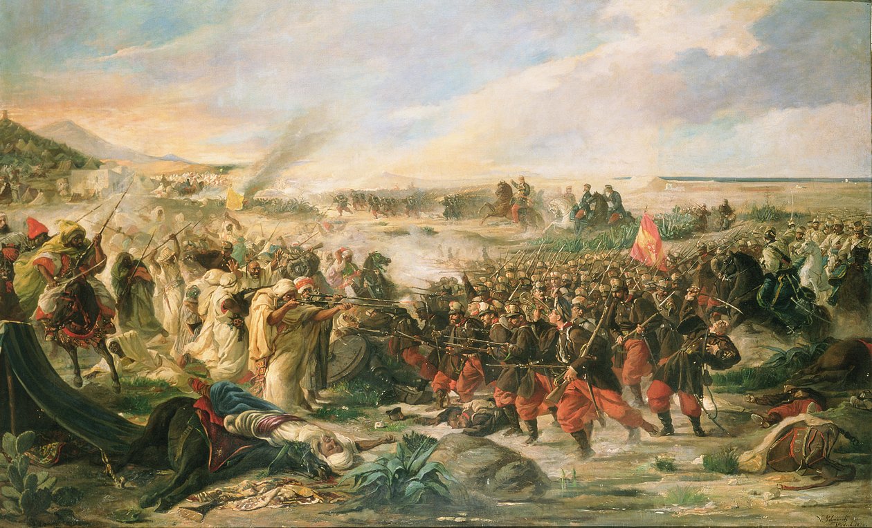 A tetouani csata 1860-ban, 1870-ben alkotó: Vincente Gonzalez Palmaroli