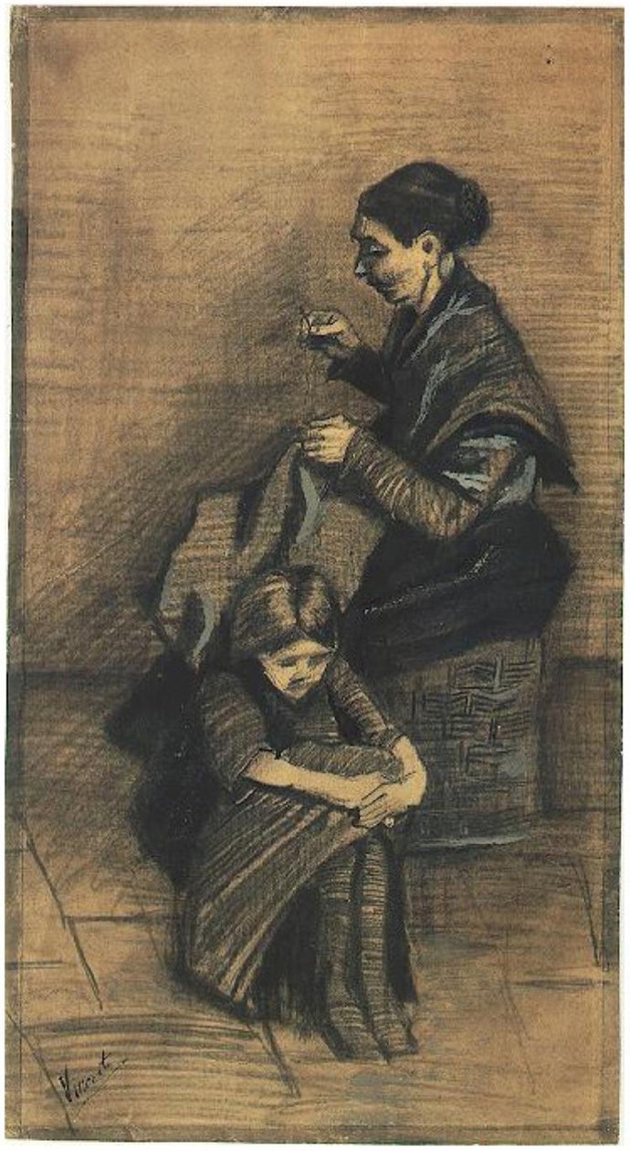 Sien, -Kosárra ülve, -lányos F1072 Vincent van Gogh alkotó: Vincent van Gogh