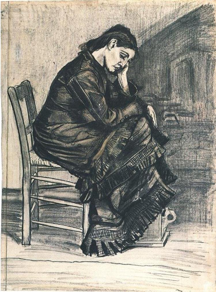 Gyászoló nő F935 Vincent van Gogh alkotó: Vincent van Gogh