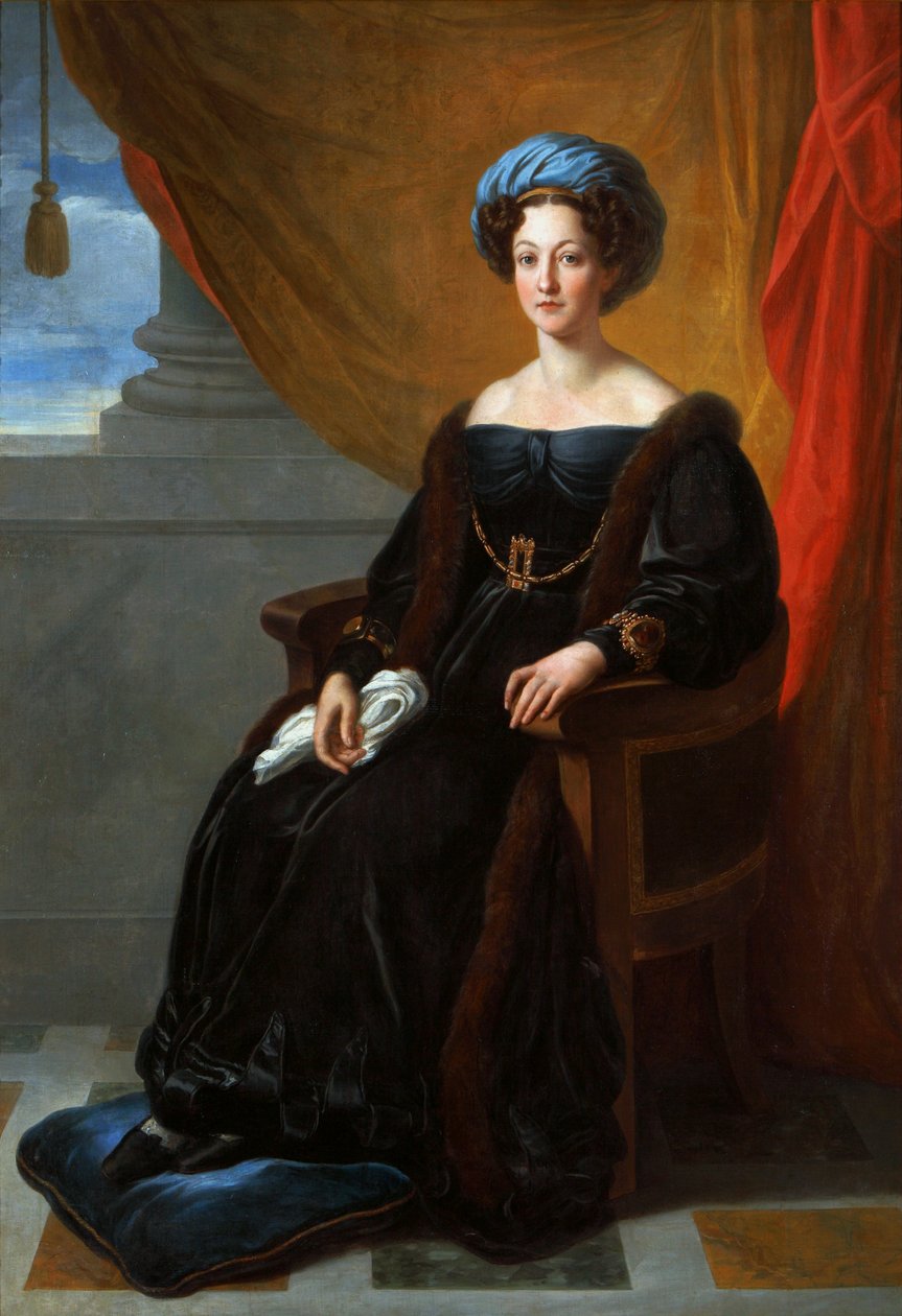 Született Sanguszko Klementyna Ostrowska portréja. alkotó: Vincenzo Camuccini