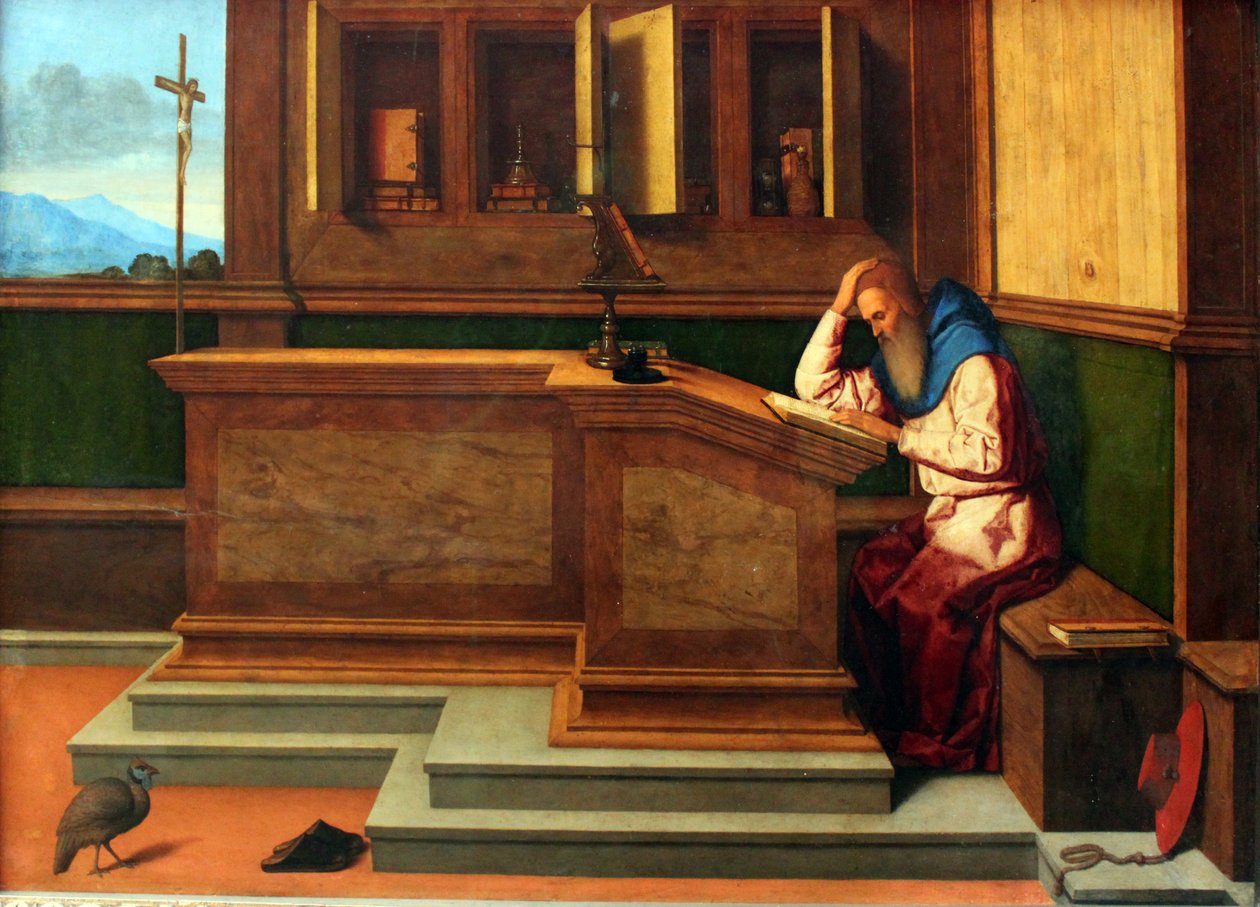 Szent Jeromos a tanulmányában alkotó: Vincenzo di Biagio Catena