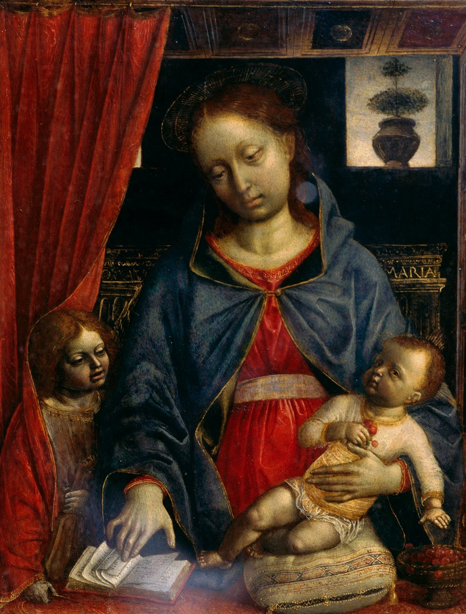 Madonna és gyermeke angyallal alkotó: Vincenzo Foppa