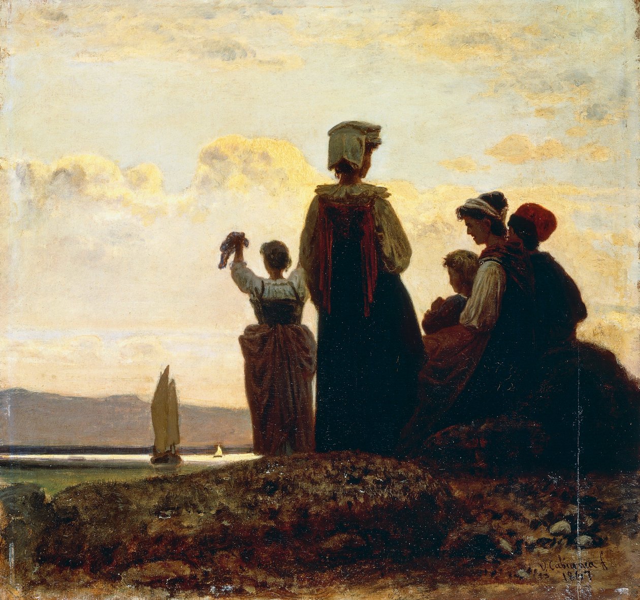 A halászhajó visszaküldése (paranza) alkotó: Vincenzo Cabianca
