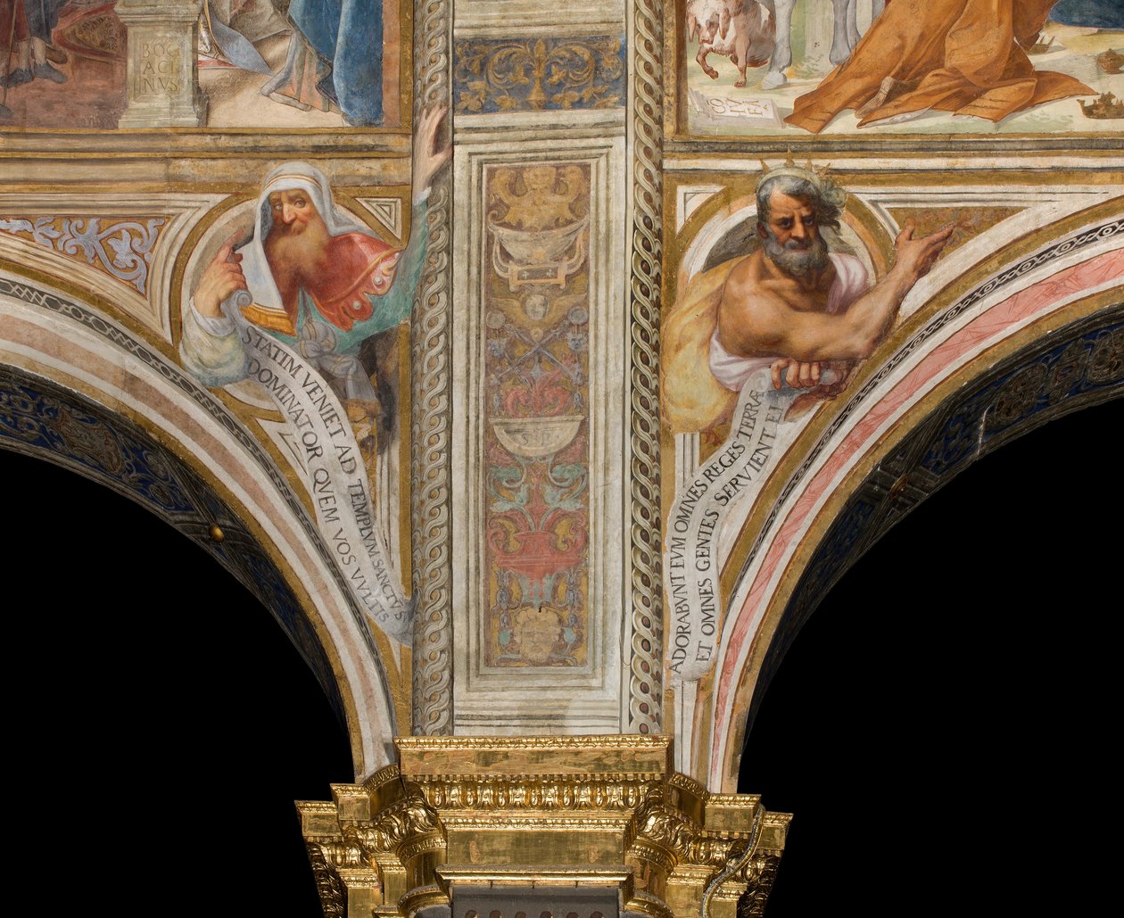 Központi hajó, Plume 4. és 5. Campata Nord, Vincenzo Campi 1573, Mellszobrok prófétákkal alkotó: Vincenzo Campi