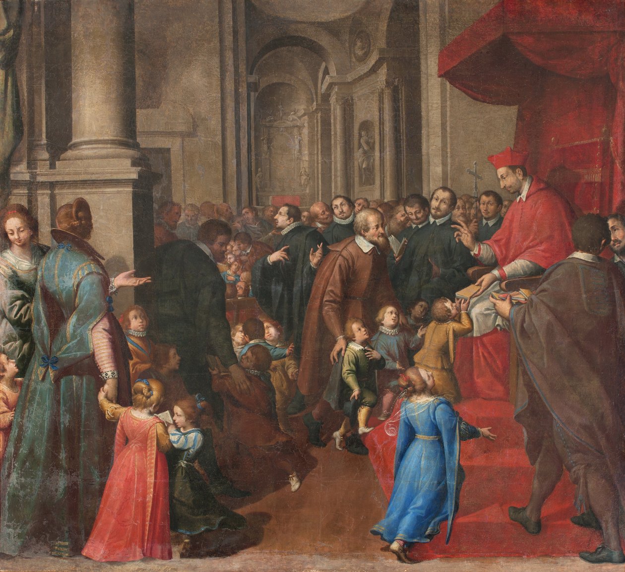 Milánó, San Francesco da Paola templom, Fratelli Campi, San Carlo megalapítja a keresztény tanítás iskoláját alkotó: Vincenzo and Campi Antonio Campi