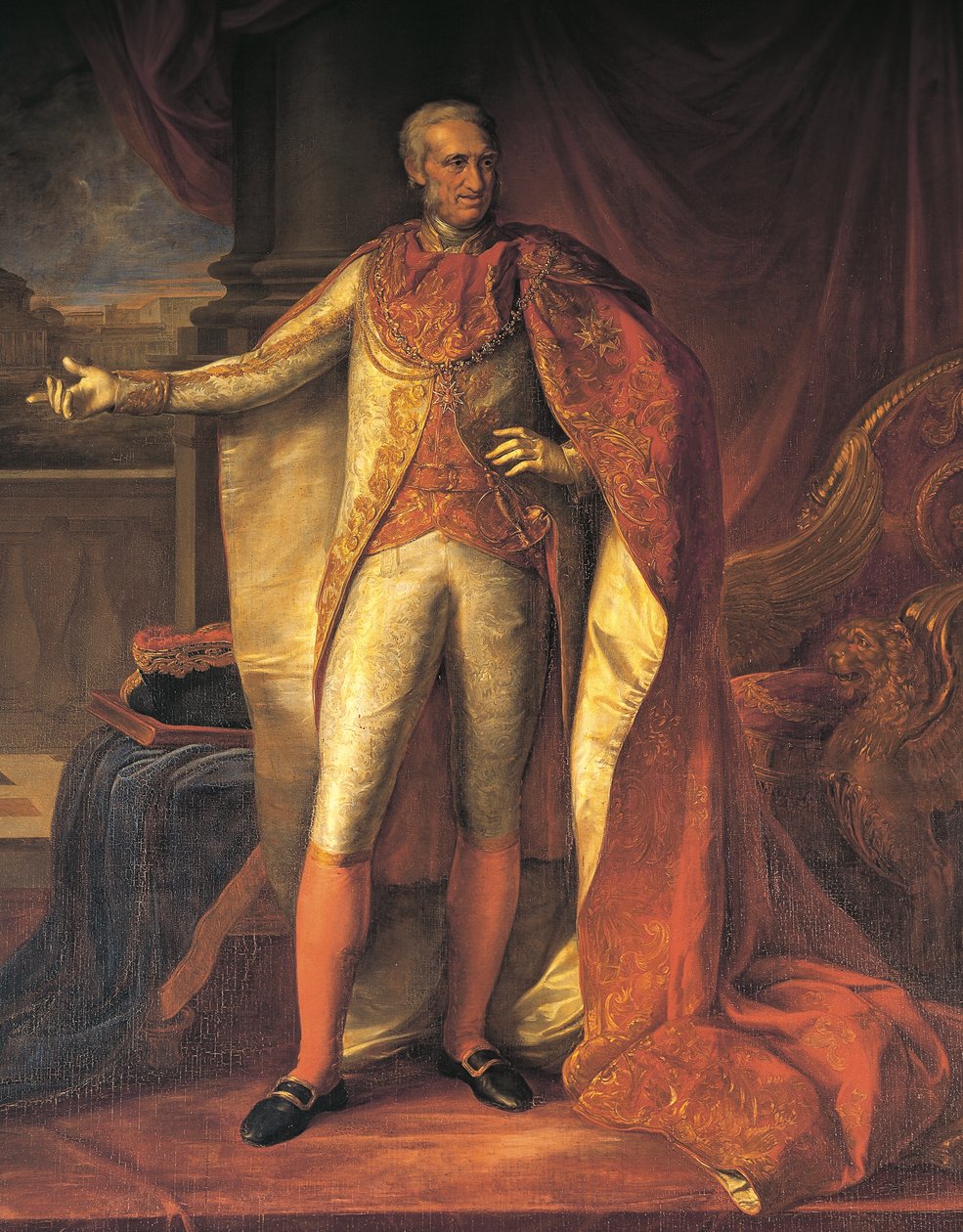 A két szicíliai I. Ferdinánd portréja (olaj, vászon) alkotó: Vincenzo Camuccini