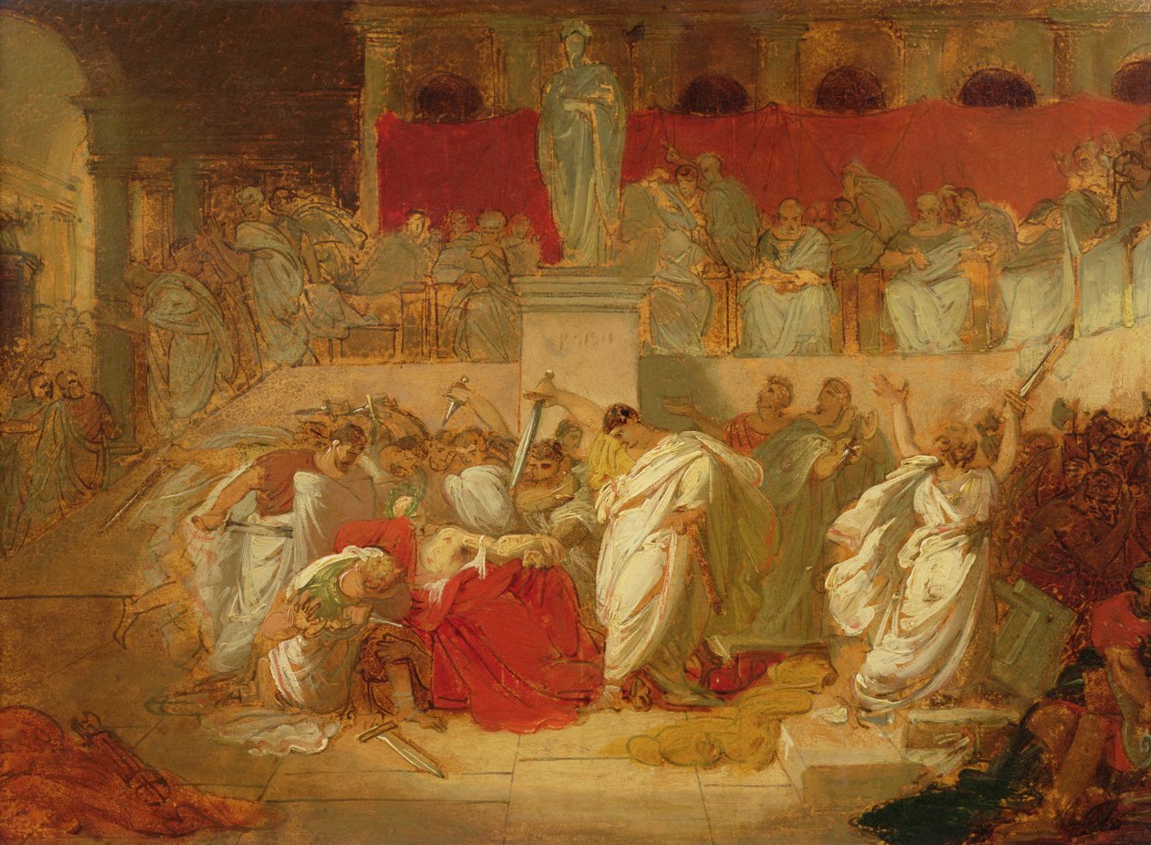 Caesar halála alkotó: Vincenzo Camuccini