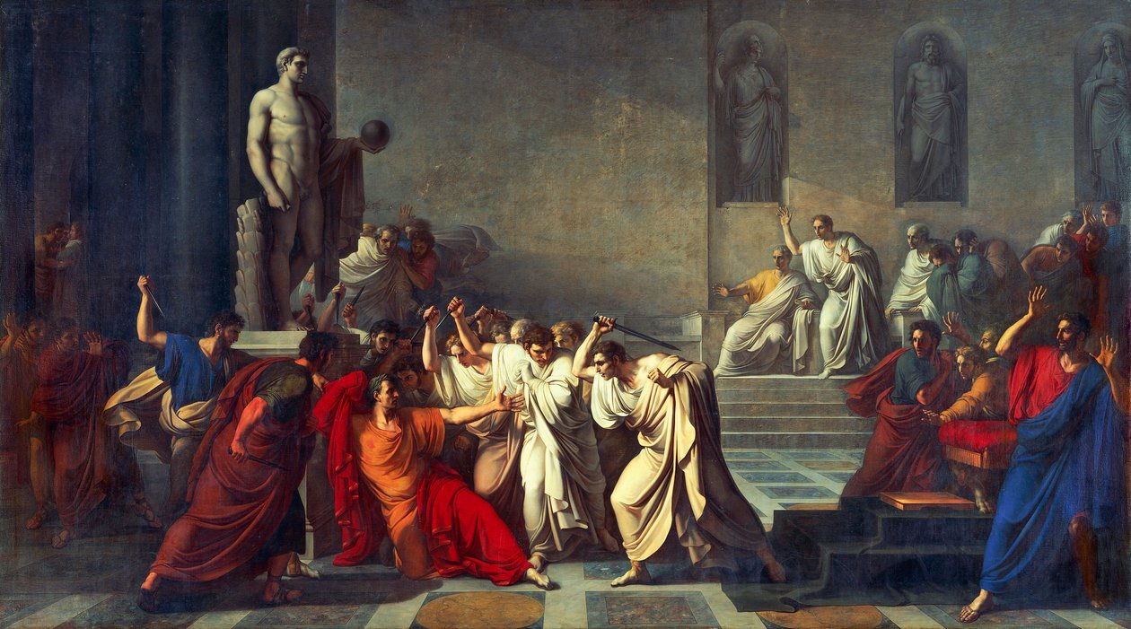 Julius Caesar halála alkotó: Vincenzo Camuccini