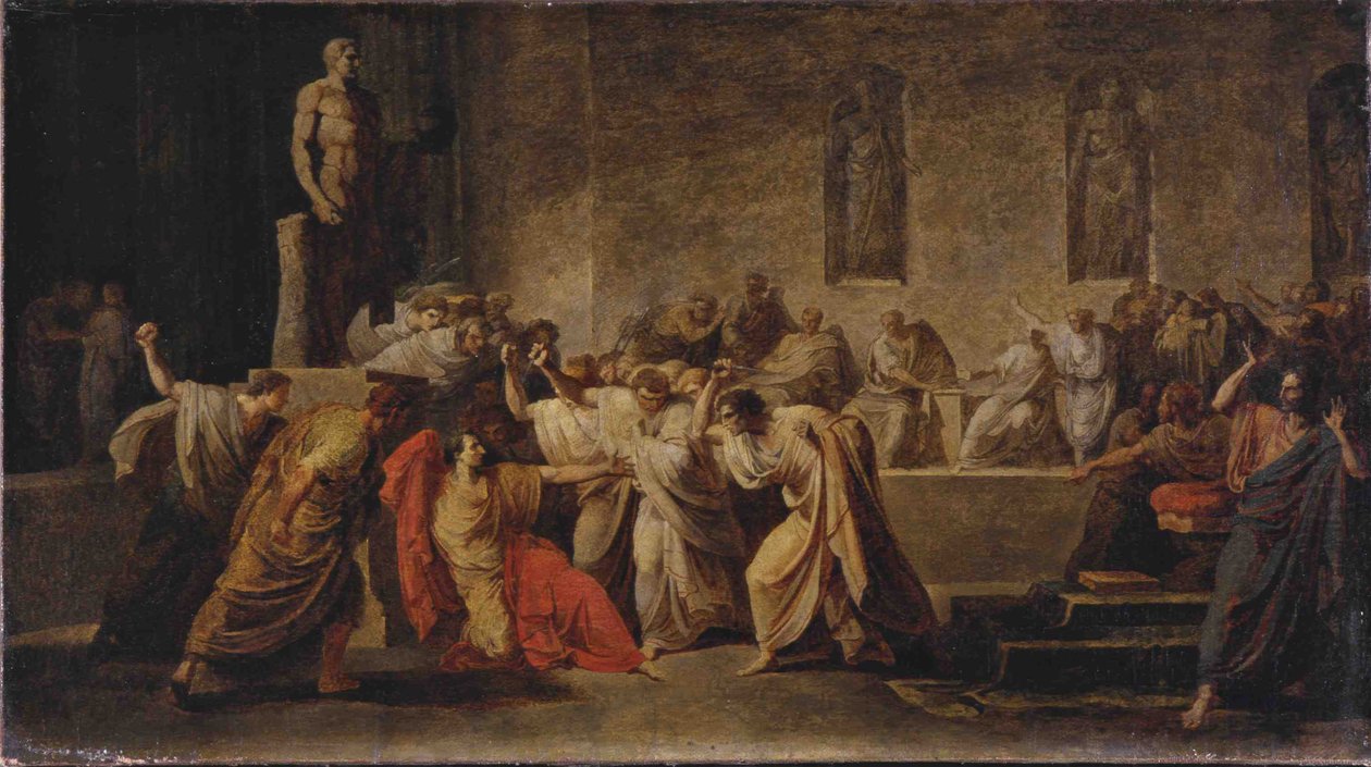 Julius Caesar halála alkotó: Vincenzo Camuccini