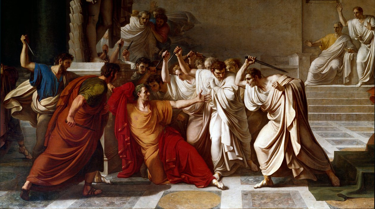 Julius Caesar halála, részlet alkotó: Vincenzo Camuccini
