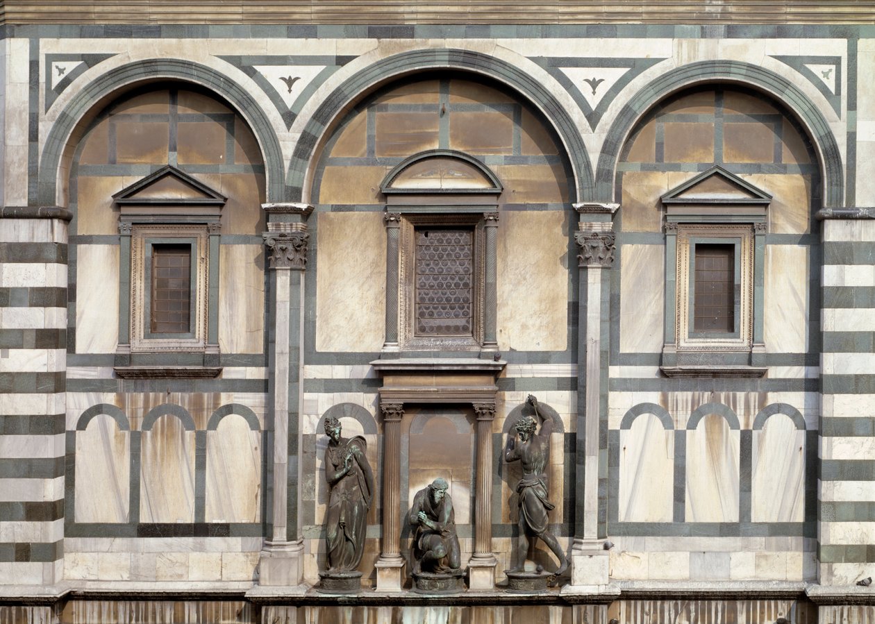 Keresztelő Szent János, hóhéra és Salome (a firenzei keresztelőkápolna részlete) - szobor 1571 alkotó: Vincenzo Danti