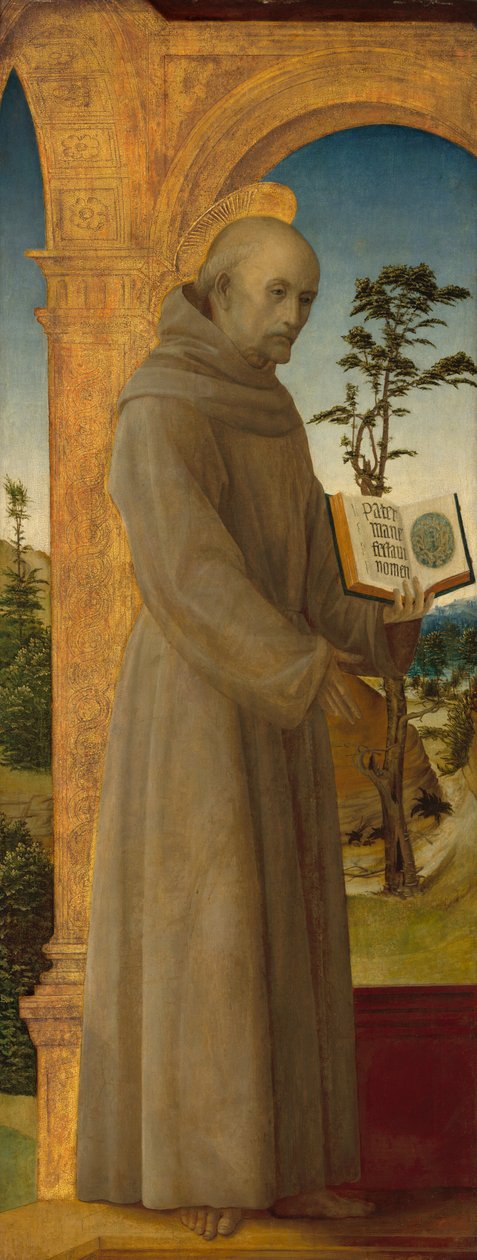Sienai Szent Bernardino, Kr. e. 14951500. alkotó: Vincenzo Foppa