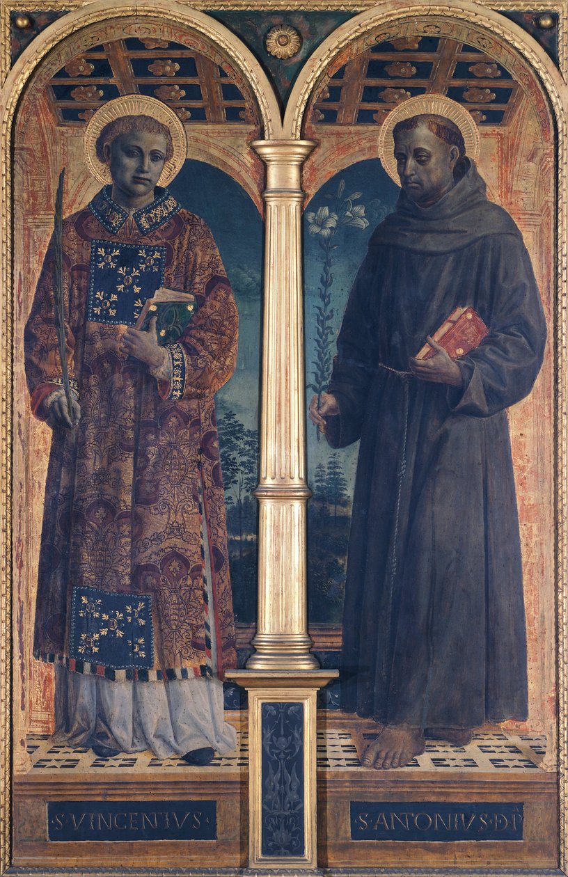 Szent Vince és Antal, a Santa Maria delle Grazie oltár oldalsó rekese, Vincenzo Foppa (körülbelül 1427-1515 körül) alkotó: Vincenzo Foppa