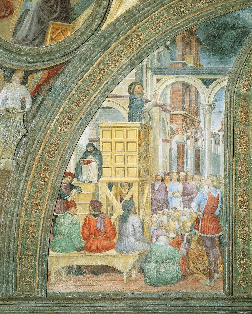 A felhő csodája, részlet a Szent Péter vértanú történeteiből, Vincenzo Foppa alkotó: Vincenzo Foppa