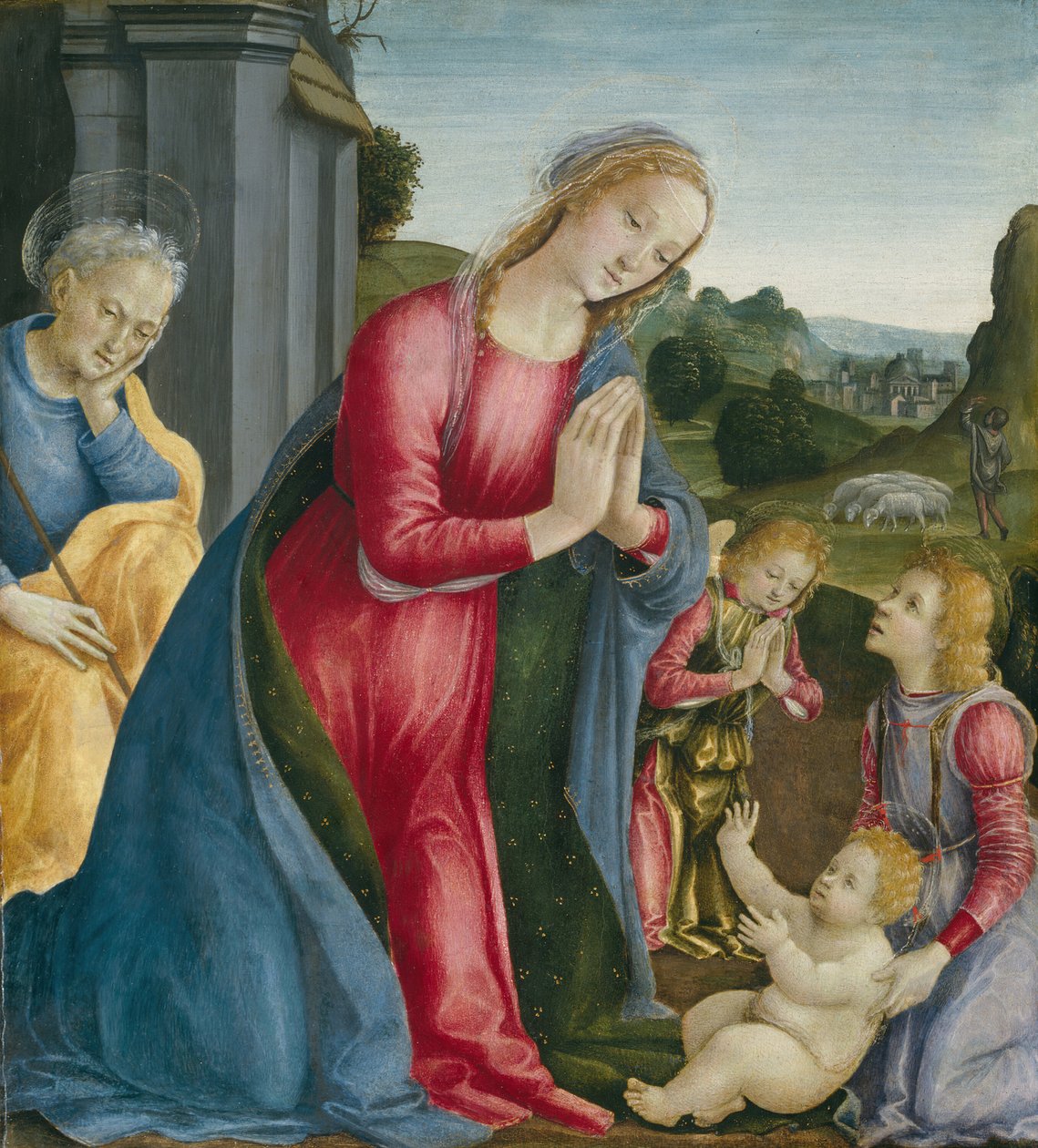 A Krisztus-gyermek imádása c. 1490. alkotó: Vincenzo Frediani