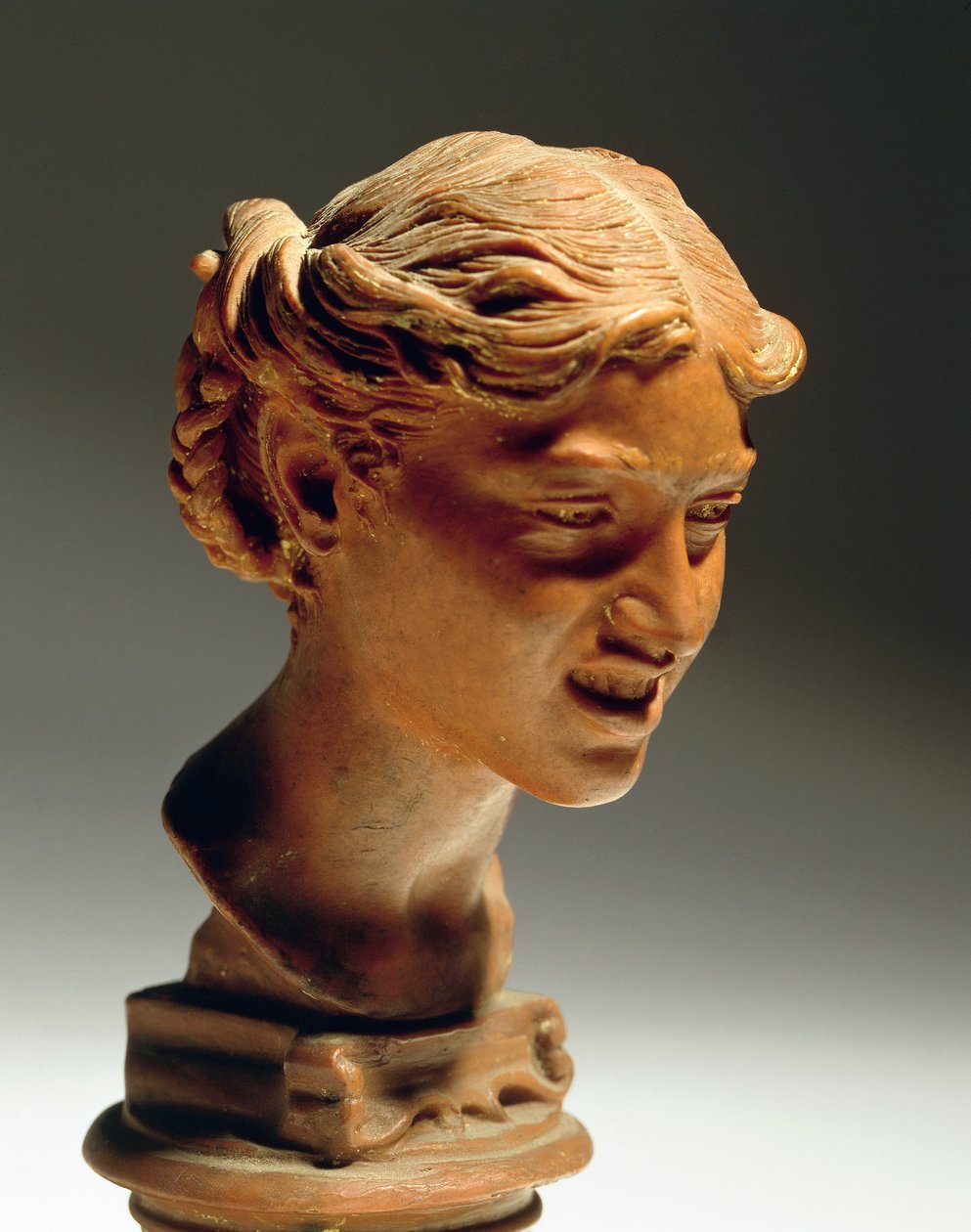 A capri nő feje, Vincenzo Gemito (1852-1929), vörös viasz alkotó: Vincenzo Gemito
