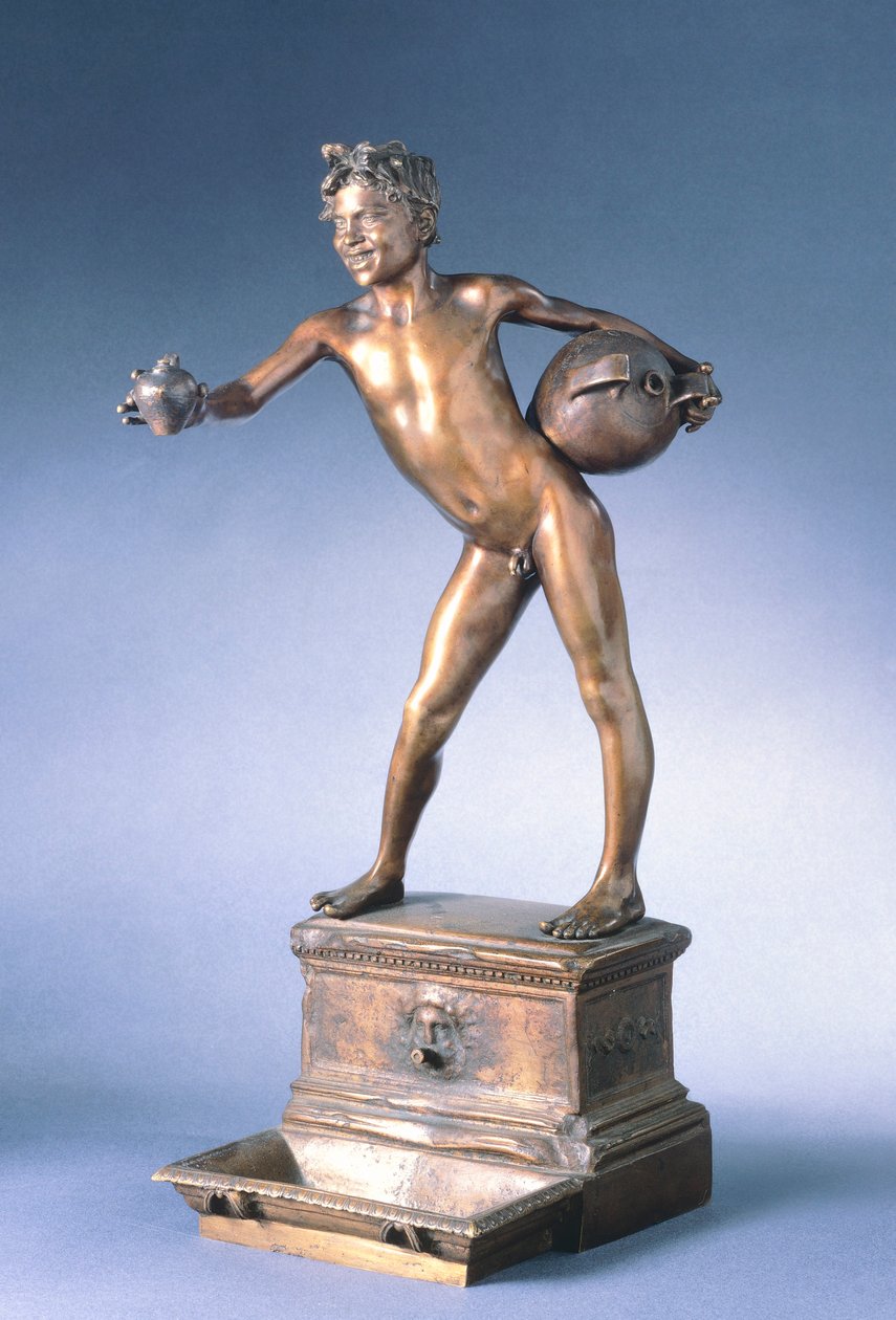 vízhordozó, Vincenzo Gemito (1852-1929), bronz, 25 cm alkotó: Vincenzo Gemito