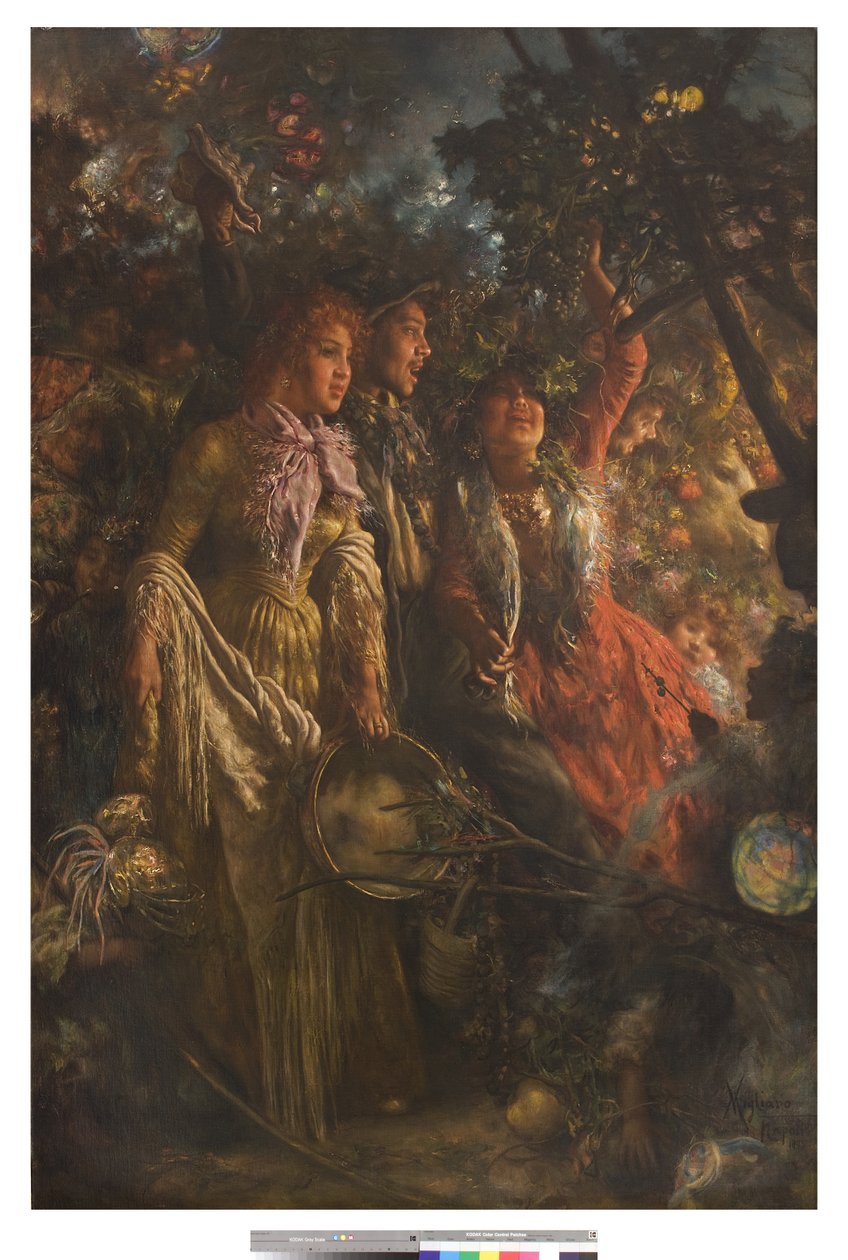 Fesztivál Piedigrottában, 1895 alkotó: Vincenzo Migliaro