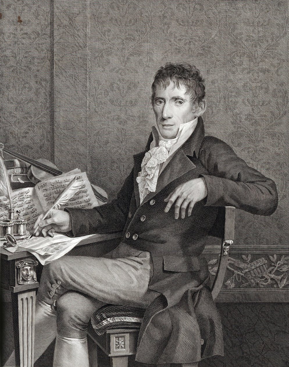Alessandro Rolla hegedűművész és zeneszerző portréja 1757-1841 , c. 1810. alkotó: Vincenzo Raggio