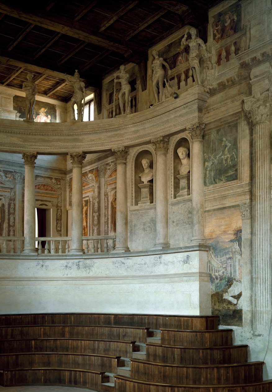 Reneszánsz építészet: kilátás az Olimpiai Színházra (teatro olimpico), amelyet Vincenzo Scamozzi építész (1552-1616) tervezett 1588-1590 Sabbioneta, Olaszország alkotó: Vincenzo Scamozzi