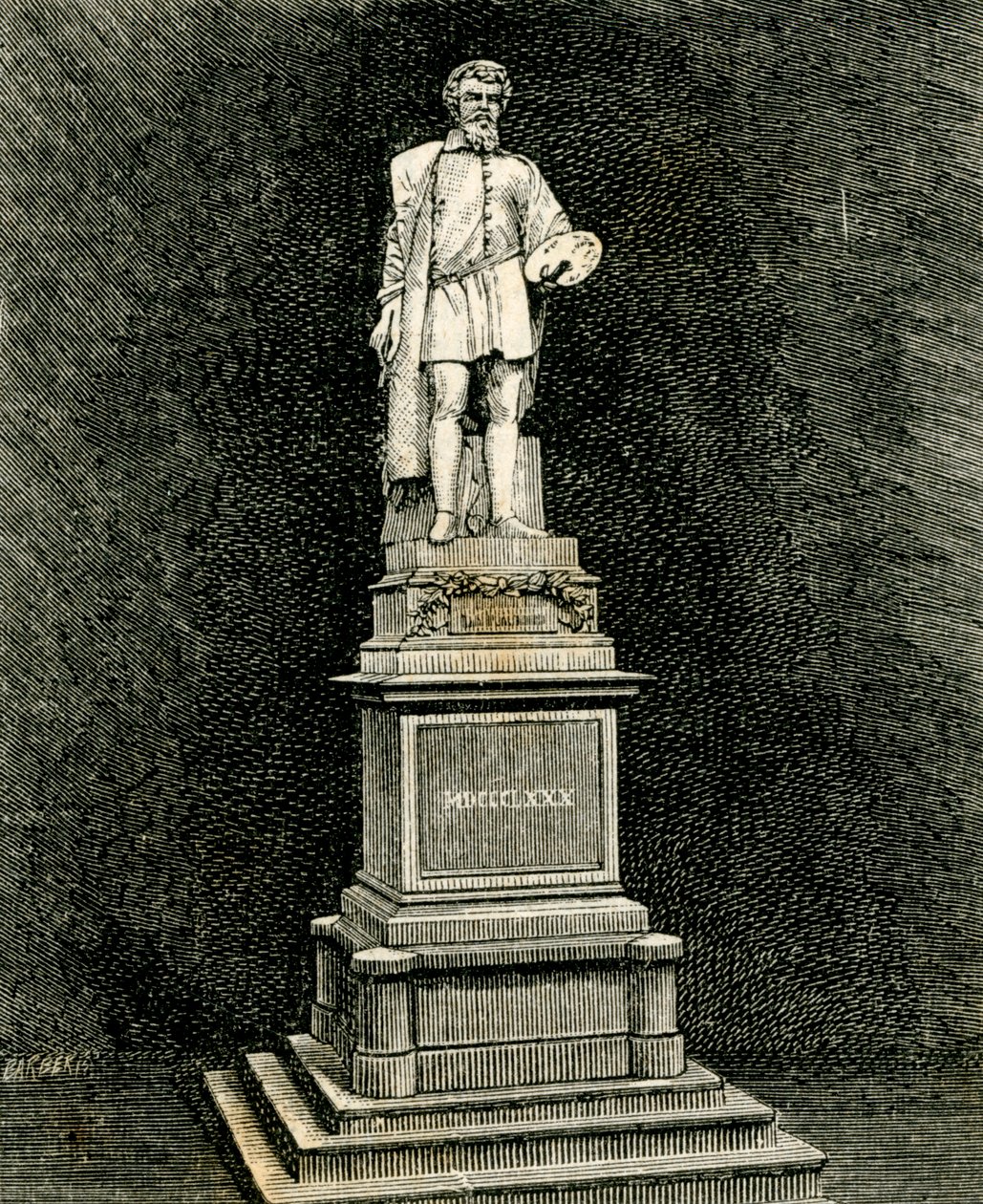 Antonio Allegri da Correggio emlékműve, Vincenzo Vela (1820-1891), Correggio, Emilia-Romagna, Olaszország alkotó: Vincenzo Vela