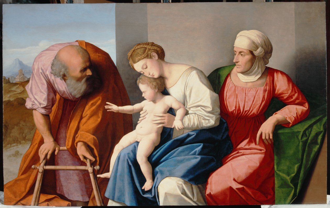 Szent Család Szent Annával, 1520 körül alkotó: Vincenzo di Biagio Catena