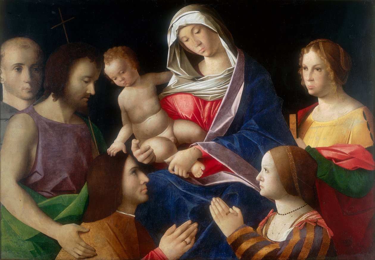 Madonna gyermekkel és szentekkel alkotó: Vincenzo di Biagio Catena