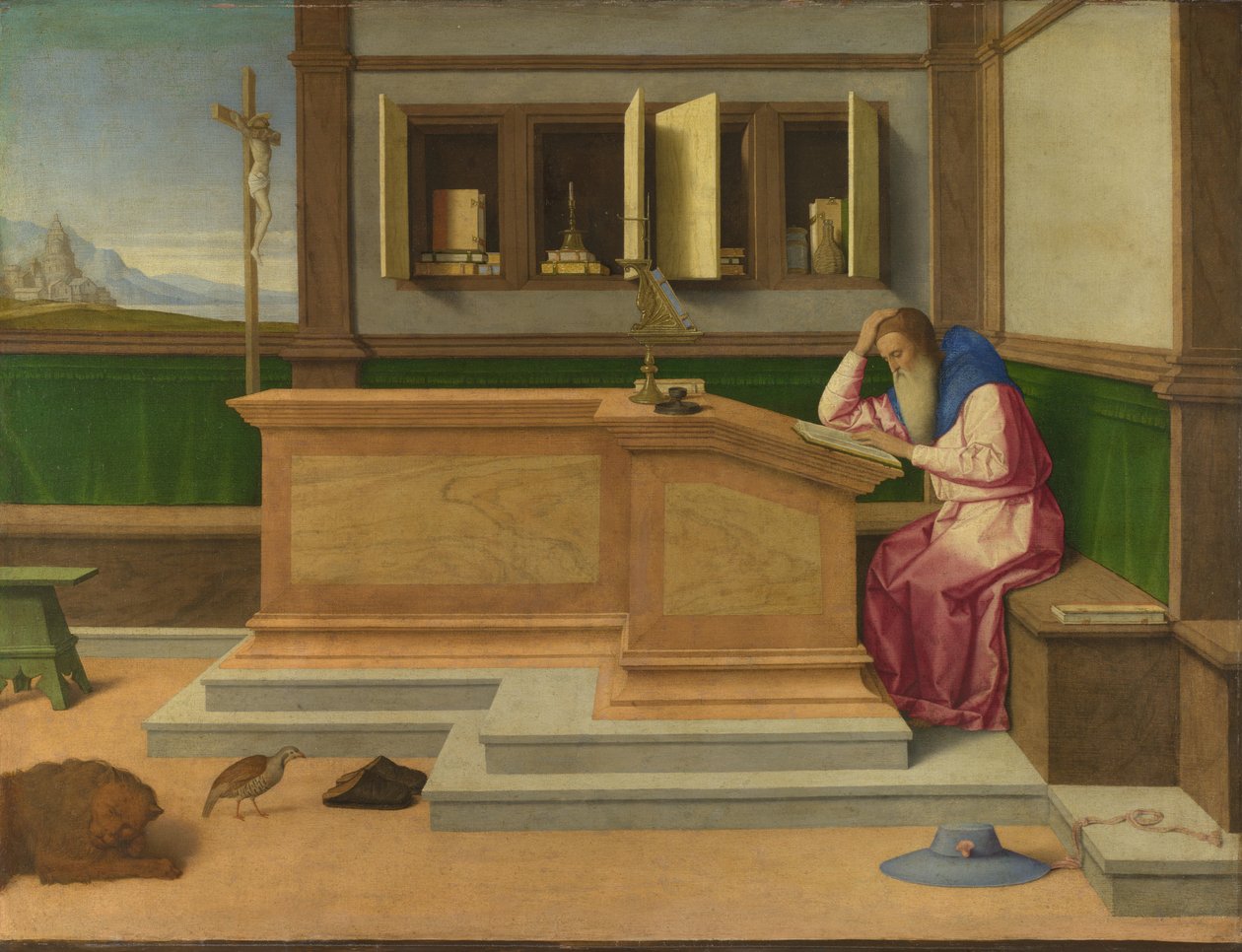 Szent Jeromos tanulmányában, c. 1510 alkotó: Vincenzo di Biagio Catena