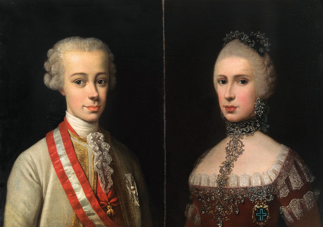 Lipót, 1747-1792 toszkán nagyherceg és 1745-1792 spanyol Maria Luisa portréi, kb. 176 alkotó: Violante Beatrice Siries