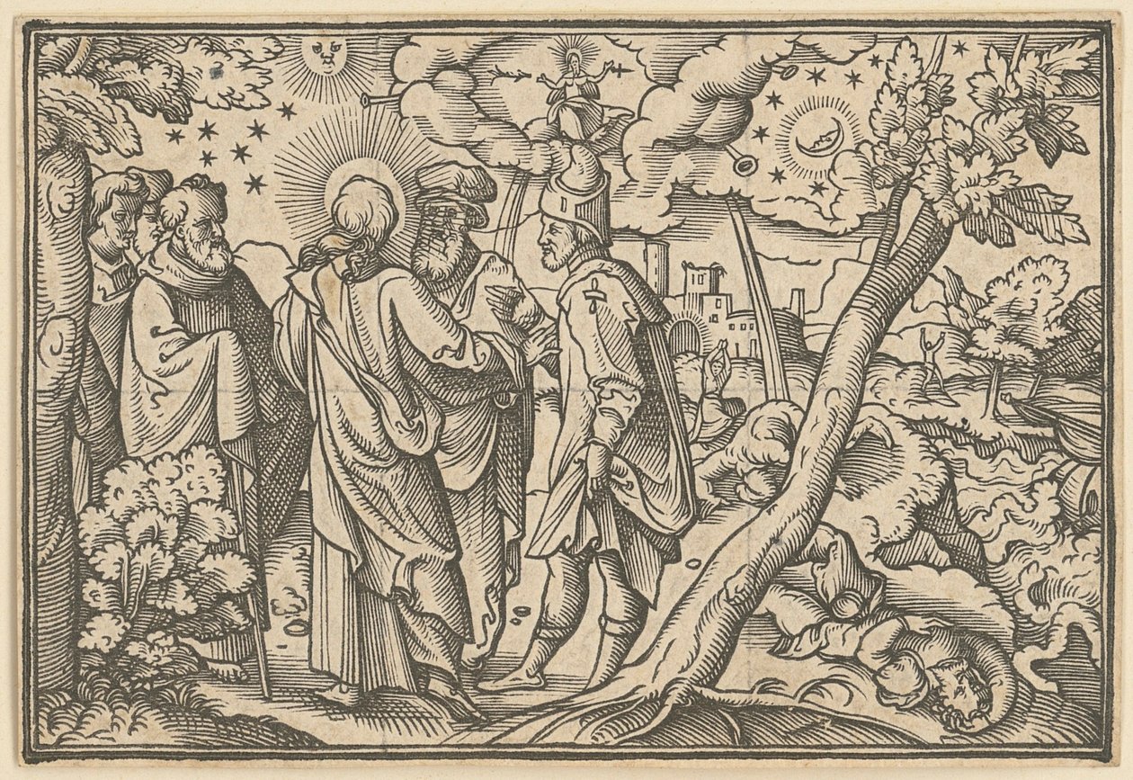 Krisztus megjövendöli Jeruzsálem pusztulását alkotó: Virgil Solis