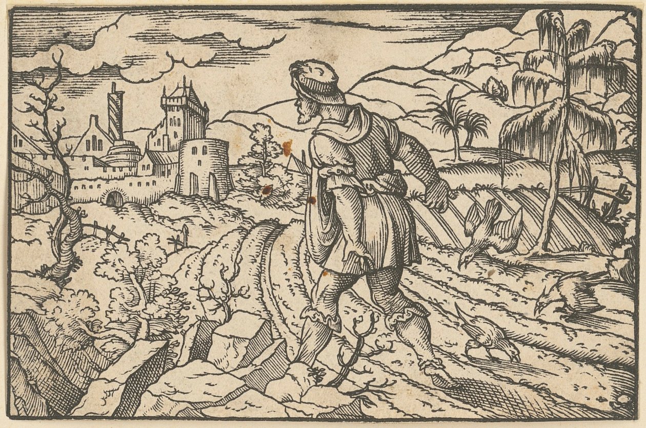 Ézsaiás ajkait egy szeráf tisztította meg [recto]; Jeremiás látomása [verso] alkotó: Virgil Solis