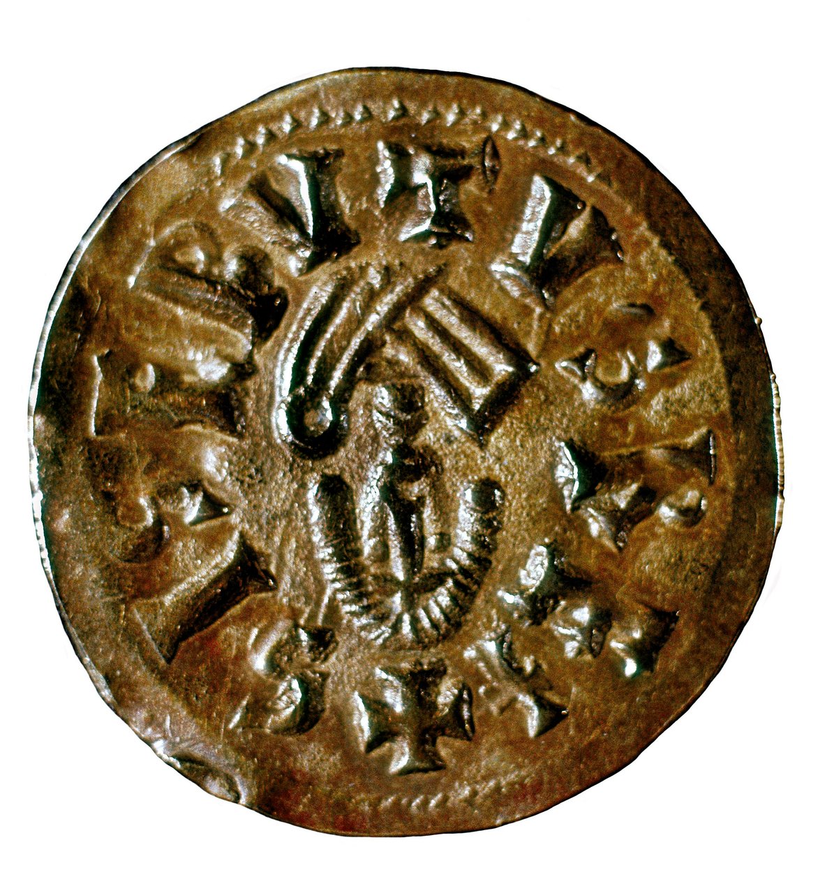 Sisenand király Tremis (vagy uncia), Caesaraugustában (Zaragoza) öntve, Spanyolország, 7. század (érme) alkotó: Visigothic