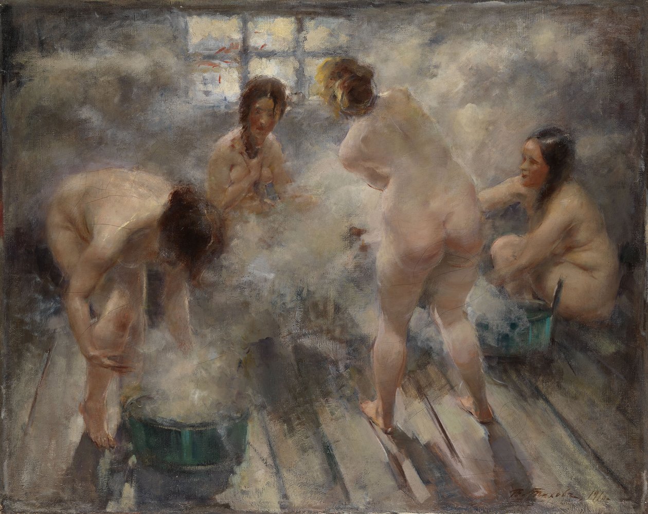 Egy orosz banyában, 1916 alkotó: Vitali Gavrilovich Tikhov