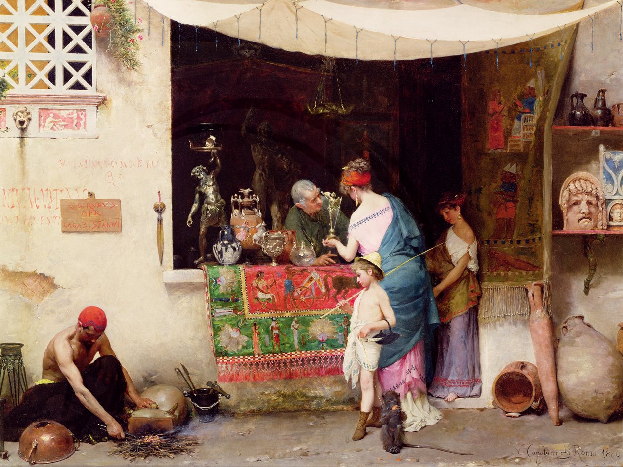 Az Antikváriumban, 1880 alkotó: Vitorio Capobianchi