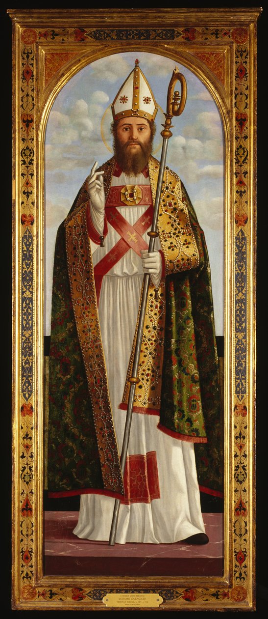 Püspök Szent Áldás alkotó: Vittore Carpaccio
