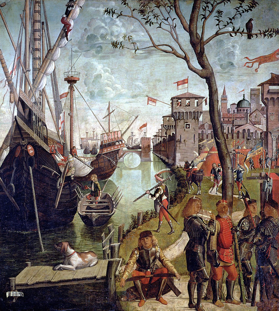 St. Ursula érkezése Köln ostroma alatt, a Szent Orsolya ciklusból, 1498 alkotó: Vittore Carpaccio