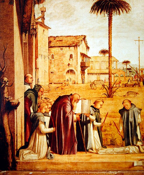 Részlet Szent Jeromos temetéséről, 1507-2009 körül alkotó: Vittore Carpaccio