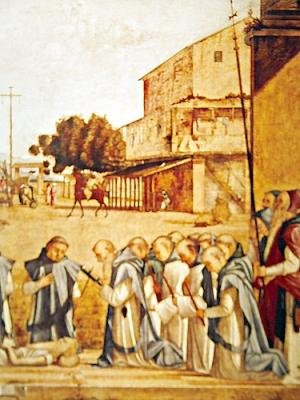 Szent Jeromos temetkezésének részlete, 1507-09 körül alkotó: Vittore Carpaccio