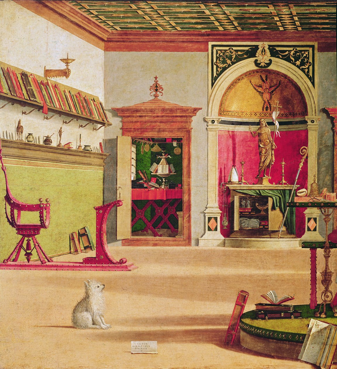 Részlet Szent Ágoston látomásából, 1502-2008 körül (932. részlet) alkotó: Vittore Carpaccio