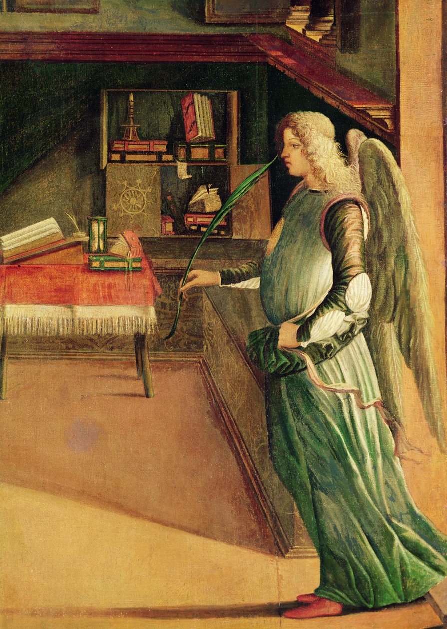 Részlet az angyalról a Szent Orsolya álmából, 1490-96 körül (257437 részlet) alkotó: Vittore Carpaccio