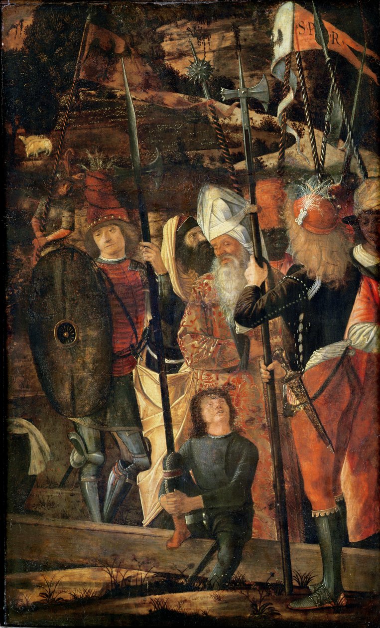Keletiek, zsidók és katonák csoportja, 1493-95 alkotó: Vittore Carpaccio