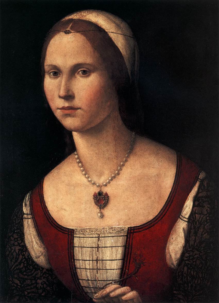 Egy fiatal nő portréja alkotó: Vittore Carpaccio