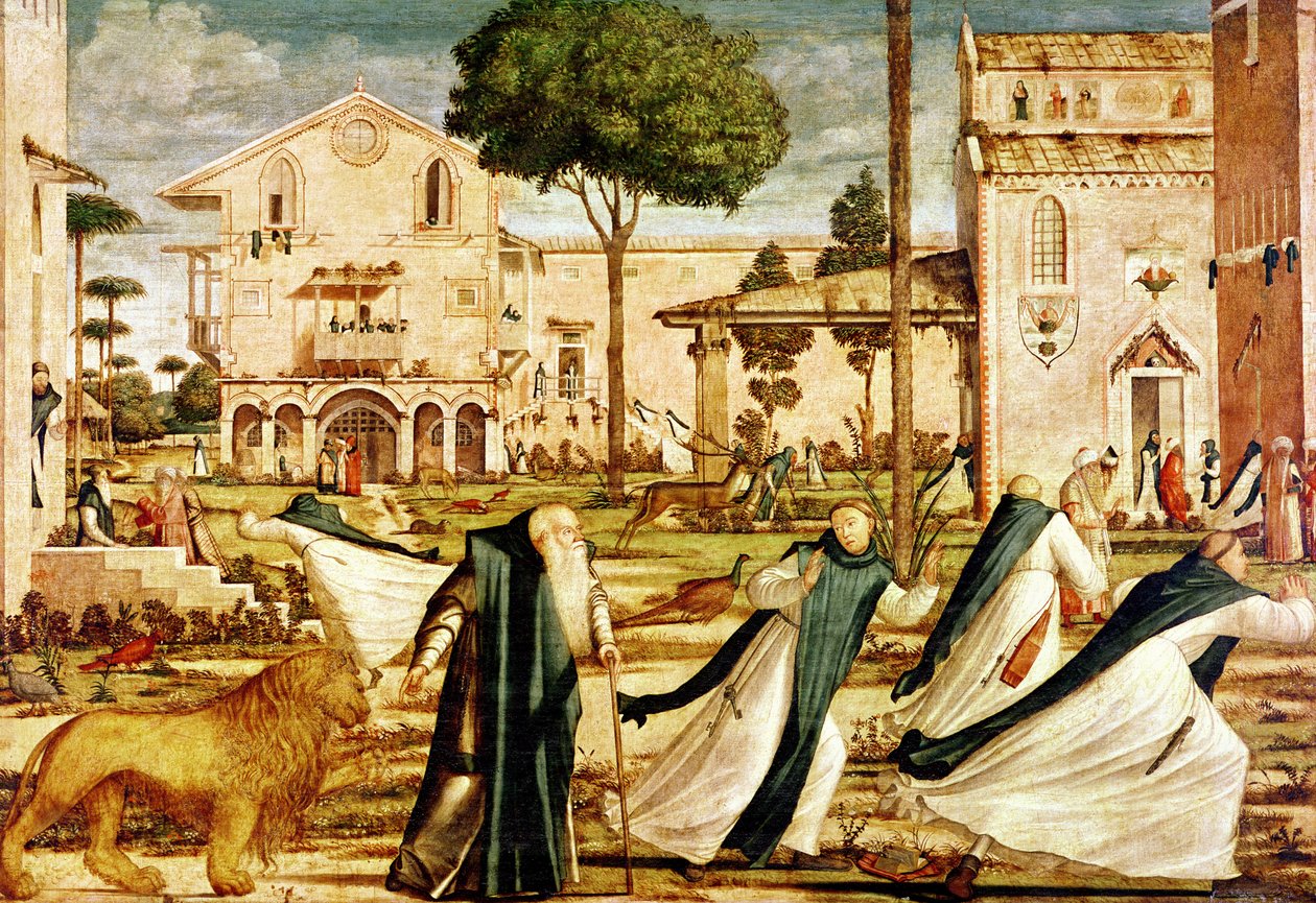 Szent Jeromos és oroszlán a kolostorban, 1501-09 alkotó: Vittore Carpaccio