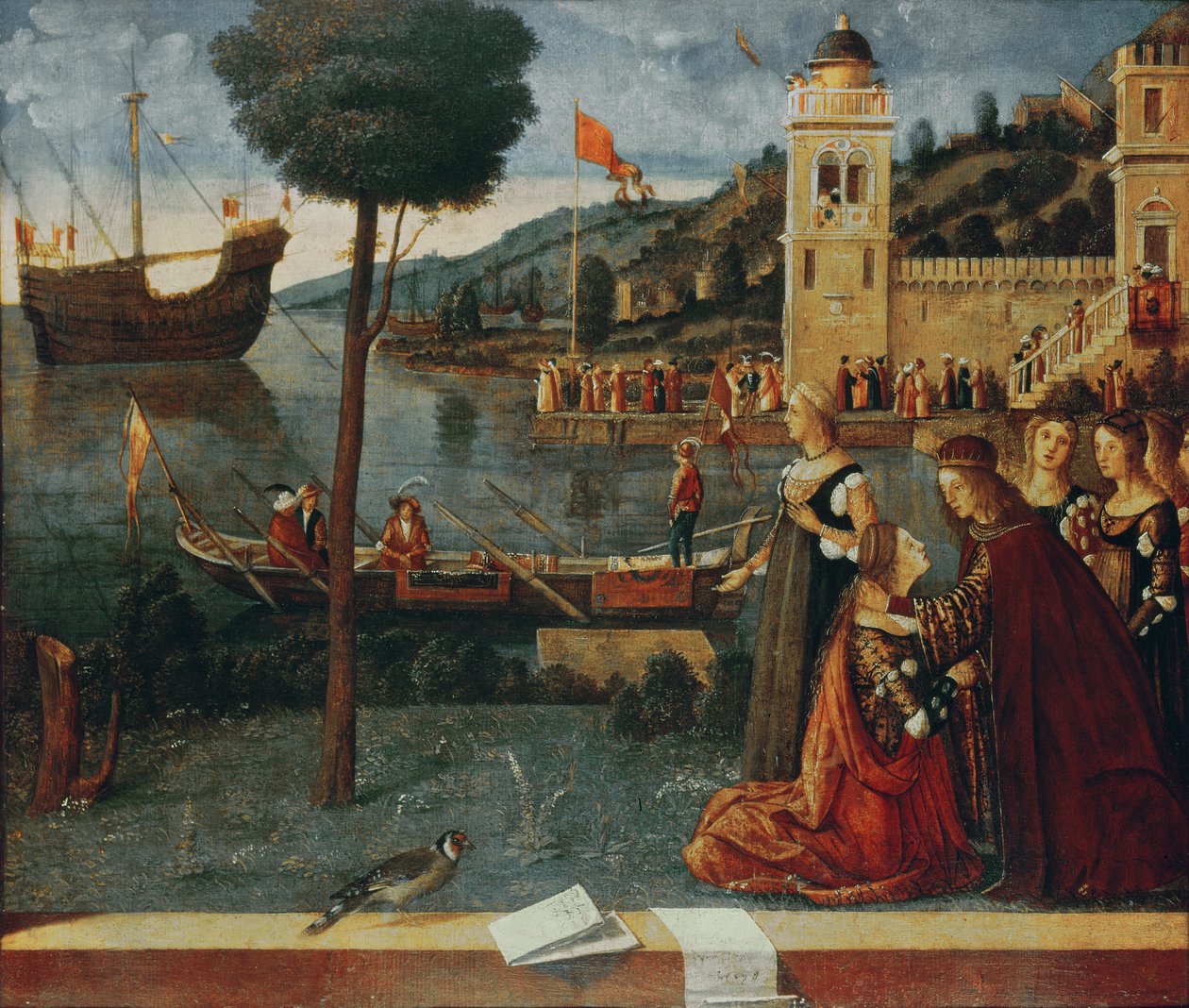 Szent Ursula búcsúzik apjától, 1500 körül alkotó: Vittore Carpaccio