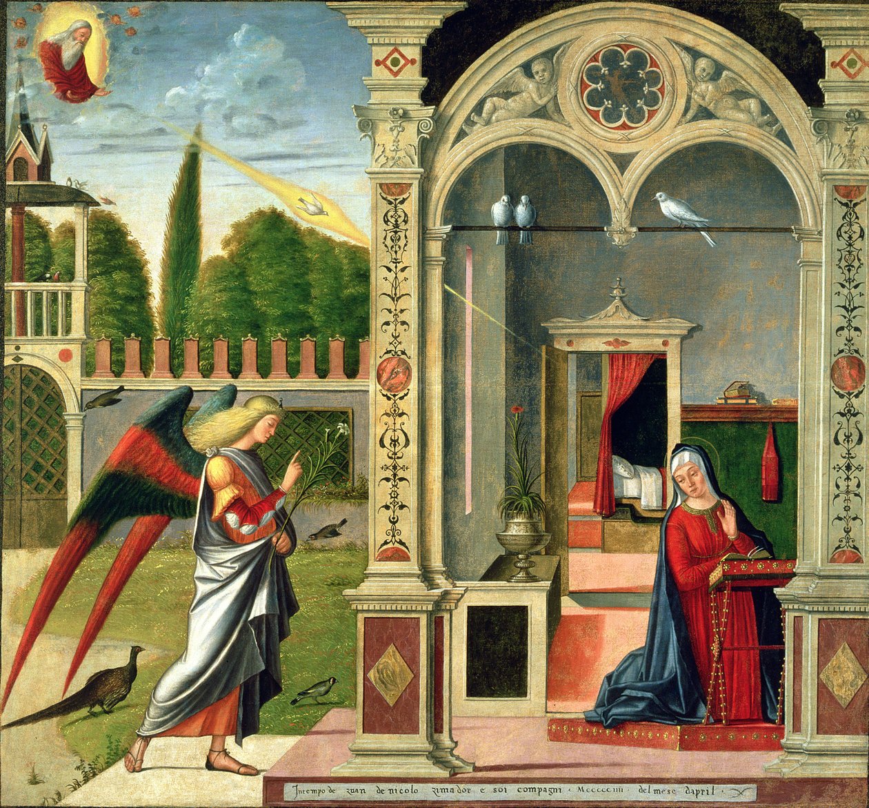 Az Angyali üdvözlet alkotó: Vittore Carpaccio