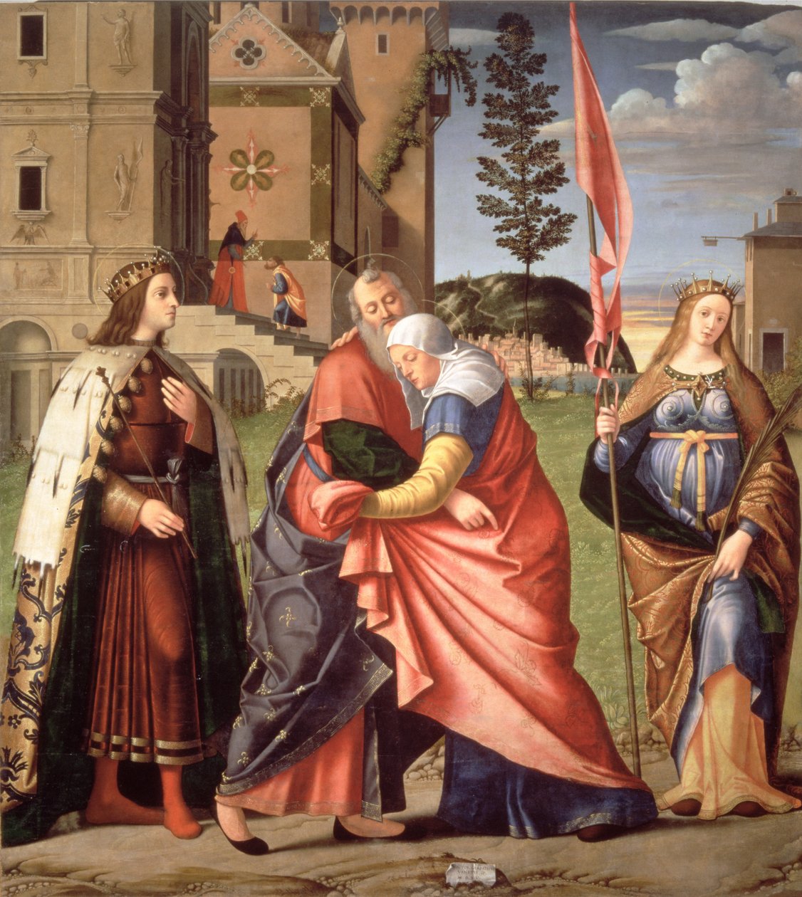 Találkozás az Aranykapunál a szentekkel, 1515 alkotó: Vittore Carpaccio