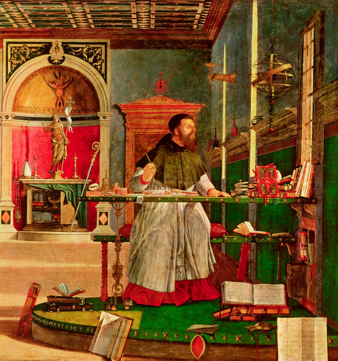 Szent Ágoston látomása, 1502-08 (részlet) (lásd 932) alkotó: Vittore Carpaccio