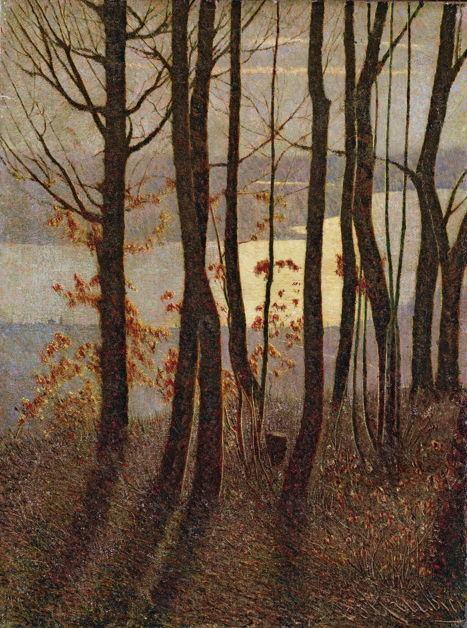 Reggel, a Tél a hegyekben poliptichonból, egy panteista költemény, 1894-97 átdolgozva 1911-17 alkotó: Vittore Grubicy de Dragon